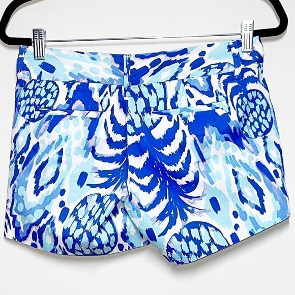 NWOT Lilly Pulitzer Cotton Tropical Callahan Blue Pineapple Shorts Womens Sz 00 - Picture 2 of 7